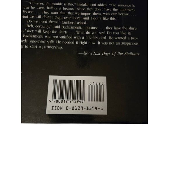 Last days of the Sicilians by Ralph Blumenthal - times books - isbn 0812915941 - Picture 7 of 7